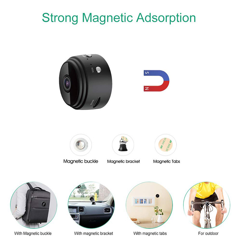 A9 mini kamera HD 1080P IP kamera Smart Home Security Magnetinė belaidė mini vaizdo kamera stebėjimo Wifi kamera