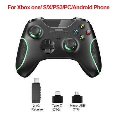 Xbox One bežični kontroler 2,4 GHz za PC/PS3/pametni telefon Android/Steam kontroler s dvostrukom vibracijom i ugrađenim 600mAh