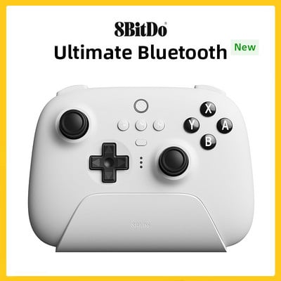 „8Bitdo Ultimate Bluetooth“ valdiklis su įkrovimo doko „Bluetooth“ valdikliu, skirtas „Nintendo Switch“ ir kompiuteriui „Windows 10, 11 Steam“