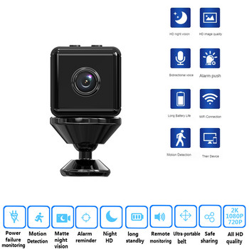 Мини Wifi камера HD 1080P безжична видеокамера Домашна сигурност Motion Detection Nanny IP P2P камера DVR Камера с акумулаторна батерия