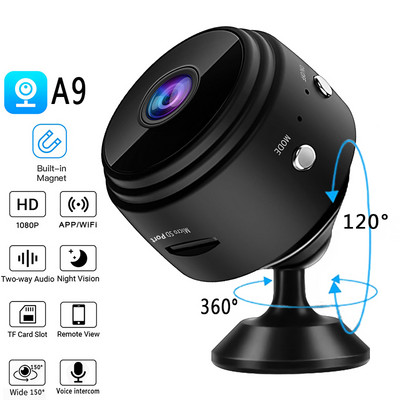 Mini cameră Wifi HD 1080P Cameră fără fir Securitate la domiciliu Detectare mișcare Bonă IP P2P Cameră DVR Cameră cu baterie reîncărcabilă