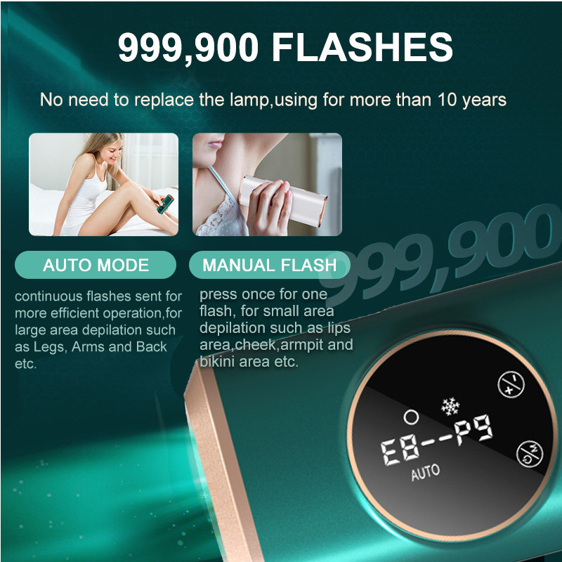 Sapphire Crystal Hair Remover IPL Hair Removal LCD 8 Λειτουργίες Cool αποτριχωτική συσκευή για γυναίκες Depilador Feminino Dropshipping