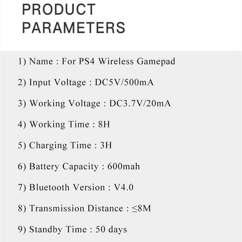 Controler wireless Gamepad Bluetooth Joystick cu 6 axe pentru controler PS4 Consola de jocuri PS3 PC Win 7 Vibrație dublă Fără întârziere