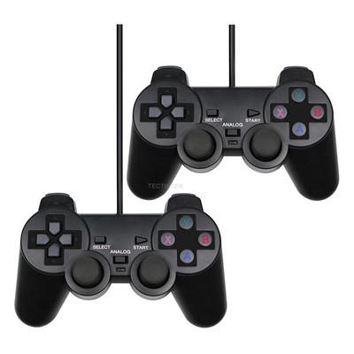Žičani USB PC kontroler za igre za WinXP/Win7/Win8/Win10 za PC računalo Laptop crni gamepad joystick