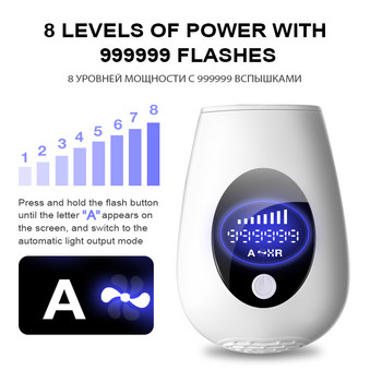 New 999999 Flashes Laser Epilator Painless IPL Photoepilator Αποτρίχωση depiladora Μόνιμη οθόνη LCD depiladora