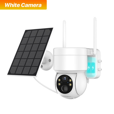 Ηλιακή κάμερα WiFi 2MP Ασύρματη κάμερα PTZ Ενσωματωμένη μπαταρία Κάμερα IP εξωτερικού χώρου PIR Κάμερα παρακολούθησης ανθρώπινης ανίχνευσης iCSee APP