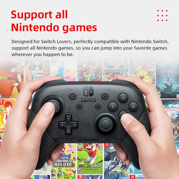 Nintendo Switch Pro Controller Bluetooth 3.0 и вграден NFC безжичен контролер за игри Motion Controls HD rumble Amiibo