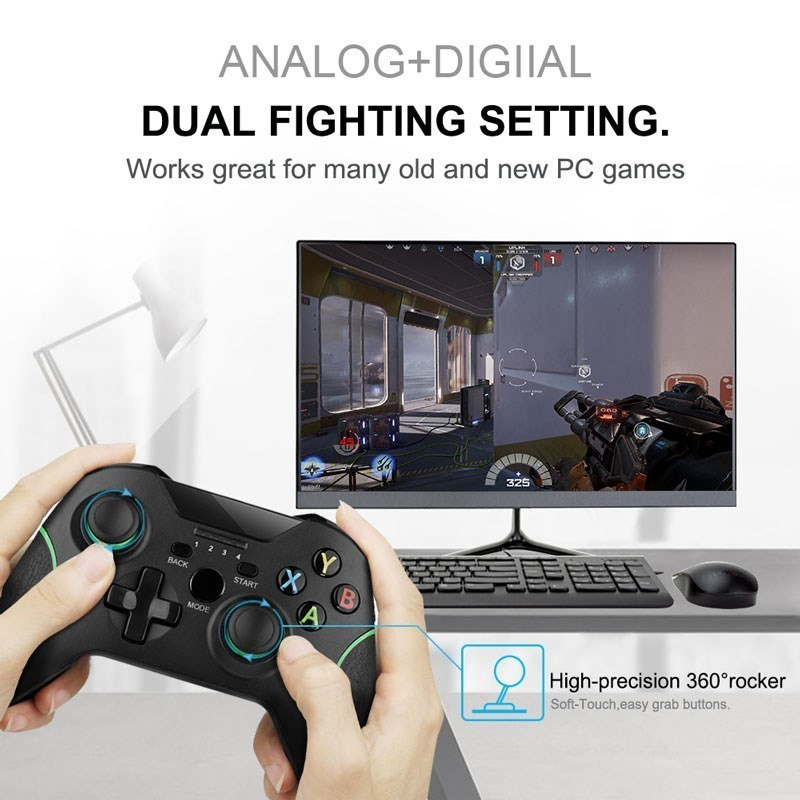 Bežični gamepad Podrška Bluetooth za PS3/IOS/Android telefon/PC/TV Box USB Joystick Kontroler igre Telefon Dodaci za Xiaomi