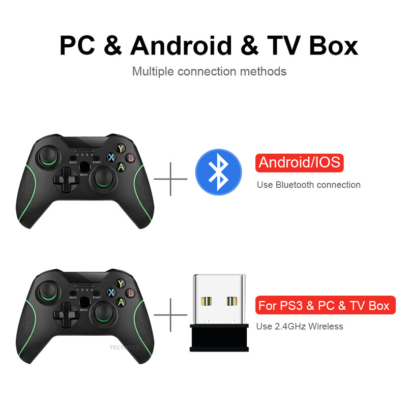 Bežični gamepad Podrška Bluetooth za PS3/IOS/Android telefon/PC/TV Box USB Joystick Kontroler igre Telefon Dodaci za Xiaomi