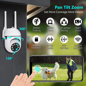 IP камера Безжична WiFi двулентова камера HD камера за нощно виждане Бебефон Защитна камера CCTV с детекция на движение