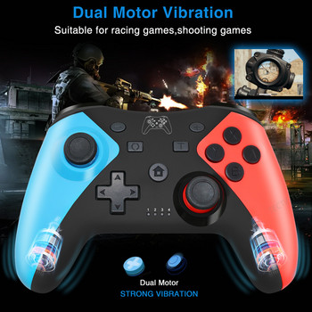 Поддържа Bluetooth Turbo Vibration Motion Геймпад Джойстик Съвместим Nintendo NS Switch Pro/Oled Конзола Безжичен контролер