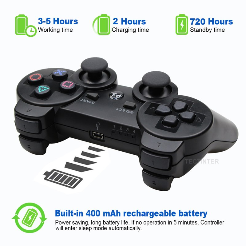 Vezeték nélküli támogatás Bluetooth PC játékvezérlő SONY PS3 játékvezérlőhöz PlayStation 3 Joystick PS3 vezérlőhöz Tartozékok