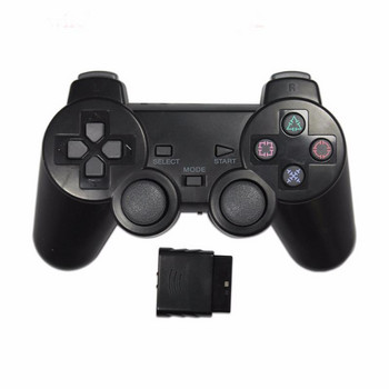 Прозрачен цветен безжичен за Sony PS2 геймпад контролер за Playstation 2 игра джойстик 2.4G аксесоари