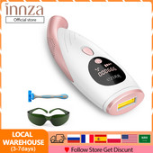 Epilator INNZA D26 cu lumină pulsată (ILP - Multi-zonă - Alb/Roz)
