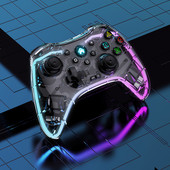 Ασύρματο χειριστήριο παιχνιδιών BT Gamepad Joystick για Switch PS3 PS4 Android PC Transparant Crystal Gamepad για NS Switch Controller