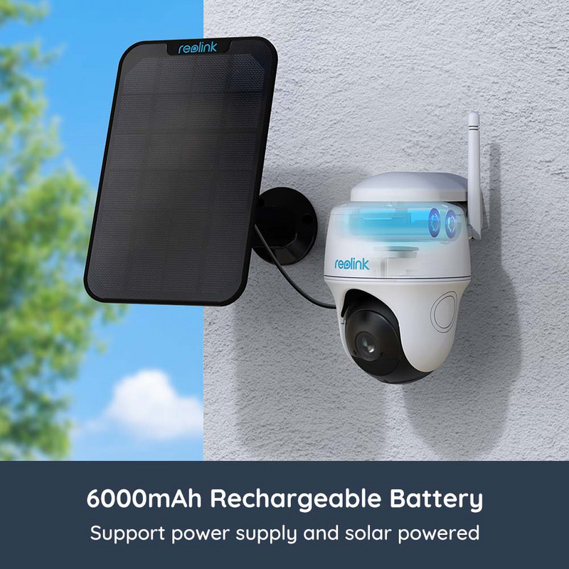 „Reolink“ IP stebėjimo „Wi-Fi“ kamera „Argus PT 4MP“ baterija „WiFi“ belaidė „Pan&Tilt“ CCTV kamera, skirta vidaus lauko apsaugos kamerai