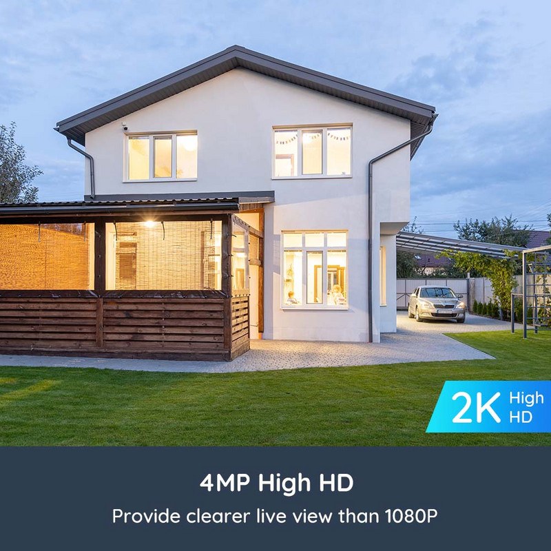 „Reolink“ IP stebėjimo „Wi-Fi“ kamera „Argus PT 4MP“ baterija „WiFi“ belaidė „Pan&Tilt“ CCTV kamera, skirta vidaus lauko apsaugos kamerai