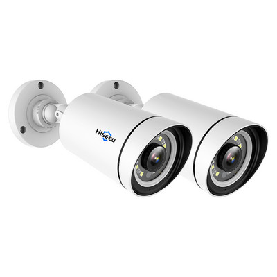 Hiseeu 4K 8MP IP Κάμερα Εξωτερικού χώρου παρακολούθησης βίντεο POE Εγγραφή ήχου CCTV Ασφάλεια Συναγερμός κίνησης δρόμου Έγχρωμη Νυχτερινή όραση ONVIF