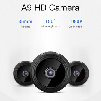 A9 Мини камера WiFi камера 1080p HD нощна версия Безжични мини видеокамери Камера за наблюдение Интелигентна къща Вътрешна домашна сигурност