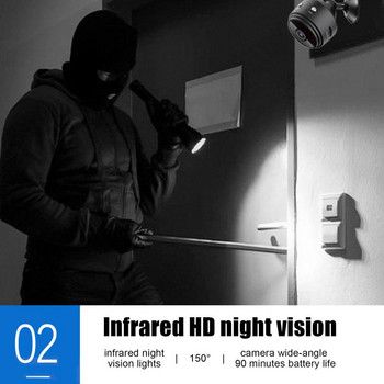 A9 Мини камера WiFi камера 1080p HD нощна версия Безжични мини видеокамери Камера за наблюдение Интелигентна къща Вътрешна домашна сигурност
