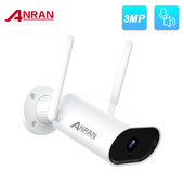 ANRAN 1080P Cameră IP Cameră de securitate fără fir pentru exterior Supraveghere HD Viziune de noapte Cameră Wifi pentru acasă Cameră glonț metalică