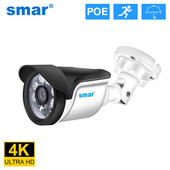 Smar H.265 4K 8MP 4MP 2MP 1,3MP POE IP kamera āra ūdensizturīga CCTV H.265 tīkla ložu kamera 2,8 mm plata objektīva P2P Onvif XMEY