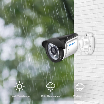 Smar H.265 4K 8MP 4MP 2MP 1.3MP POE IP камера Външна водоустойчива CCTV H.265 Мрежова камера Bullet 2.8mm широкообективна P2P Onvif XMEY