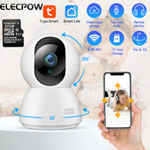Elecpow 1080P Tuya Cameră video inteligentă Wireless WiFi Protecție de securitate Supraveghere Cameră IP Monitor pentru bebeluși Cameră web cu viziune de noapte