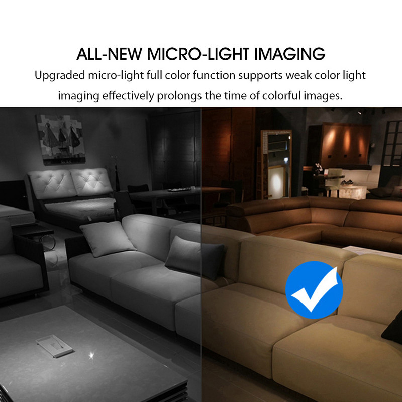 IMILAB žiniatinklio kamera A1 3MP HD kūdikių monitoriai 360° panoraminė belaidė IP kamera H.256 visų spalvų namų apsaugos įrenginys