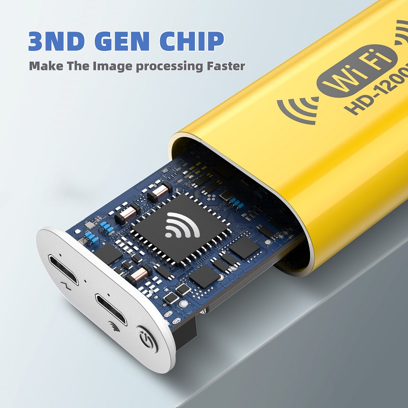 WiFi endoskopo kamera 8MM HD1200P IP67 vandeniui atsparus USB tikrinimo boreskopas 8LEDs belaidė endoskopija, skirta Android iPhone PC F130