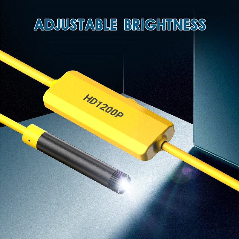 WiFi endoskopo kamera 8MM HD1200P IP67 vandeniui atsparus USB tikrinimo boreskopas 8LEDs belaidė endoskopija, skirta Android iPhone PC F130