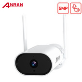 ANRAN 5MP IP kamera belaidė apsaugos kamera lauke 1920p HD stebėjimo naktinis matymas namų Wifi kamera metalo kulkų kamera