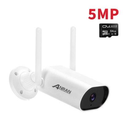 ANRAN 5MP IP kamera belaidė apsaugos kamera lauke 1920p HD stebėjimo naktinis matymas namų Wifi kamera metalo kulkų kamera