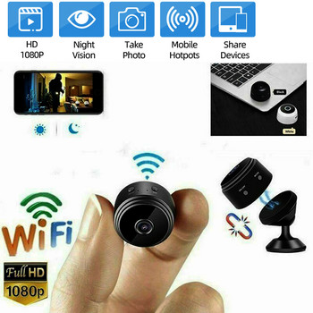 A9 Мини камера HD 1080P Безжичен WiFi IP Мрежов монитор Сигурност Малки видеокамери Сензор Домашна сигурност P2P DV Видеорекордер