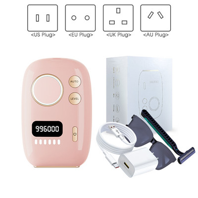 [ZS] Silențios, 6 niveluri, păr pubian, acasă Călătorie Cablu USB 996.000 de flash-uri Epilarea cu laser Suportă controlul APP Epilatorul IPL