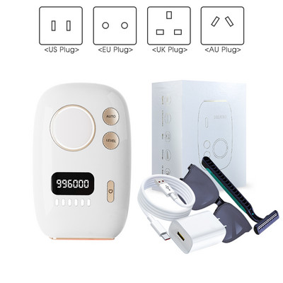 [ZS] Silențios, 6 niveluri, păr pubian, acasă Călătorie Cablu USB 996.000 de flash-uri Epilarea cu laser Suportă controlul APP Epilatorul IPL