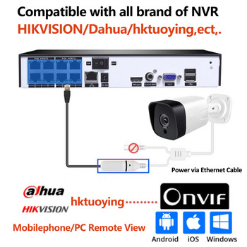 4K 8MP POE IP Κάμερα ONVIF H.265 Εγγραφή ήχου CCTV 3MP 4MP 5MP Αδιάβροχη IP66 Ασφάλεια εξωτερικού χώρου σπιτιού Βιντεοπαρακολούθηση