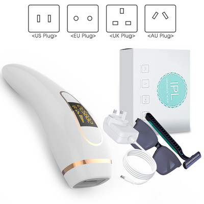 [ZS] 900 000 blyksnių 5 lygių nuolatinis neskausmingas IPL plaukų šalinimo lazeriu gaktos LCD epiliatorius moterims viso kūno bikiniams