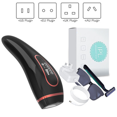 [ZS] 900 000 blyksnių 5 lygių nuolatinis neskausmingas IPL plaukų šalinimo lazeriu gaktos LCD epiliatorius moterims viso kūno bikiniams