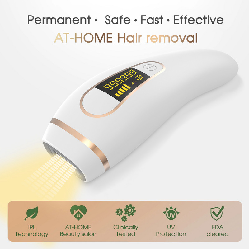 [ZS] 900 000 blyksnių 5 lygių nuolatinis neskausmingas IPL plaukų šalinimo lazeriu gaktos LCD epiliatorius moterims viso kūno bikiniams