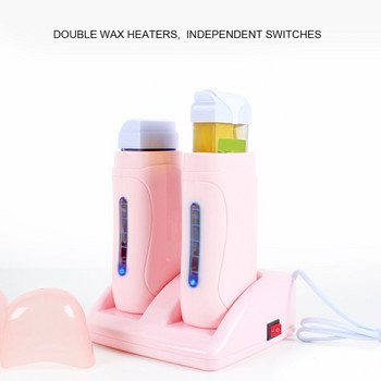 Pink Double Waxing Heater Mini Hair Removal Handheld Wax Heater Wax-melt Machine Επαγγελματικά εργαλεία αποτρίχωσης στο σαλόνι ομορφιάς