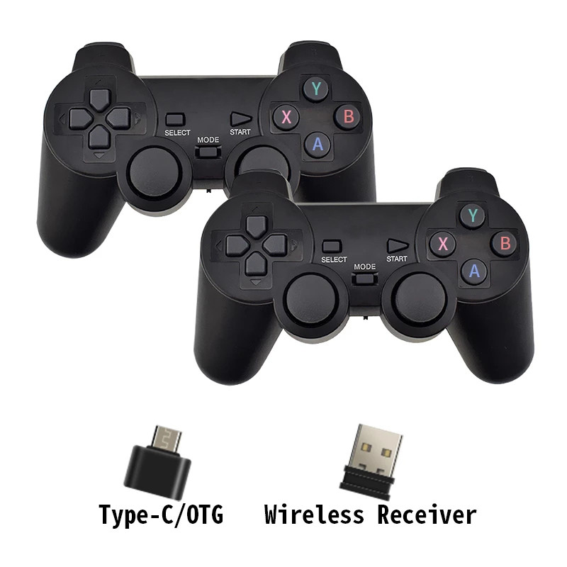 Bezdrôtový herný ovládač DATA FROG pre PC Gamepad 2.4G Joystick Joypad s adaptérom Micro USB/Type C OTG pre smartfón so systémom Android