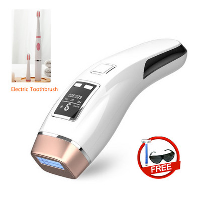 Naujausias 4in1 IPL plaukų šalinimo lazeriu epiliatorius 999000 Flash Cooling LCD spuogų gydymo atjauninimo prietaisas, skirtas namų bikinio žoliapjovei