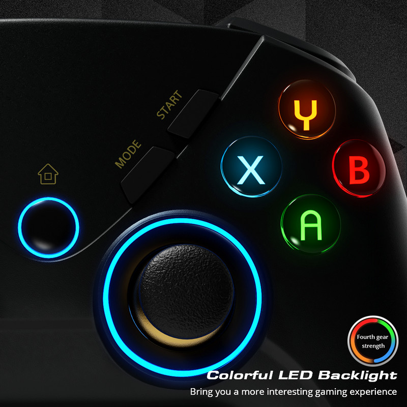 Belaidis kompiuterio valdiklis Mobilusis telefonas „Bluetooth Gamepad“ vairasvirtės žaidimų valdymas, skirtas „Windows 7/8/10/11“ / „MacOS“ / „iPhone“ / „Android“ / „Switch“