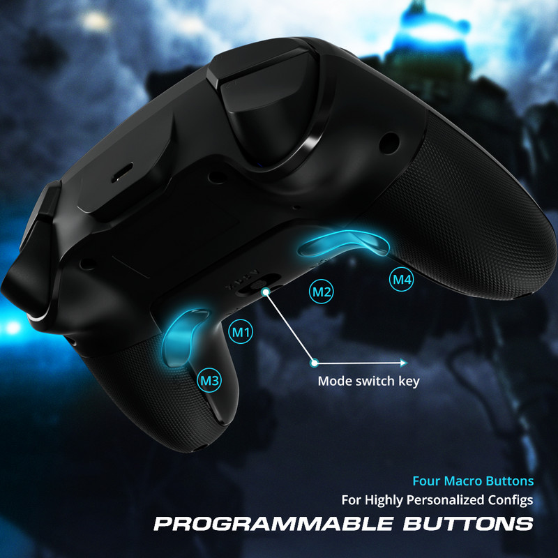 Belaidis kompiuterio valdiklis Mobilusis telefonas „Bluetooth Gamepad“ vairasvirtės žaidimų valdymas, skirtas „Windows 7/8/10/11“ / „MacOS“ / „iPhone“ / „Android“ / „Switch“