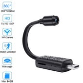 2022. gada mini kamera WiFi kamera Bezvadu USB spraudnis Maza drošības kamera 1080P HD kustības noteikšanas monitors mājas birojam iekštelpās