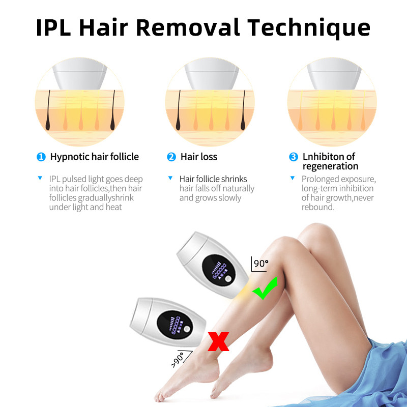 Ipl Hair Removal 600000 Flash Professional Ipl plaukų šalinimas namų naudojimui epiliatorius LCD pulsinės šviesos mini nešiojamas plaukų šalinimas lazeriu