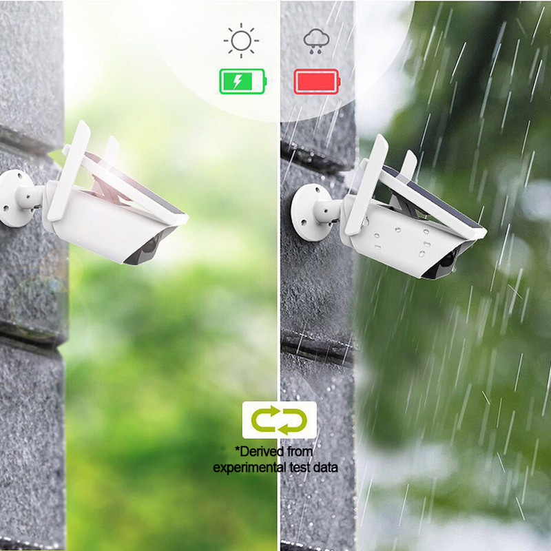 3MP sigurnosna kamera na solarni pogon Bežična WIFI kamera za nadzor IP66 vodootporna vanjska IP kamera s noćnim vidom PIR detekcijom