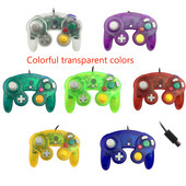 Priehľadný farebný káblový ovládač Gamepad Joypad s jedným bodom pre GameCube PC pre NGC Joystick