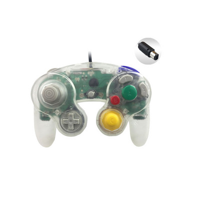 Priehľadný farebný káblový ovládač Gamepad Joypad s jedným bodom pre GameCube PC pre NGC Joystick
